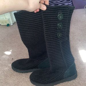 UGG classic cardy button detailed knit boots